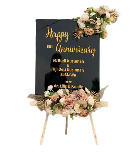 Papan Bunga Akrilik Trigonco