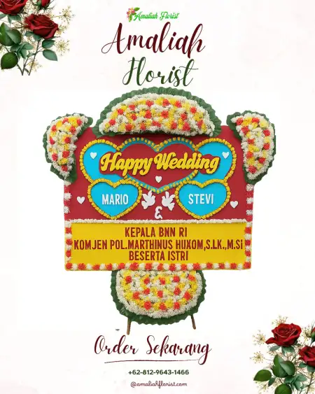 Papan Bunga Pernikahan Trigonco